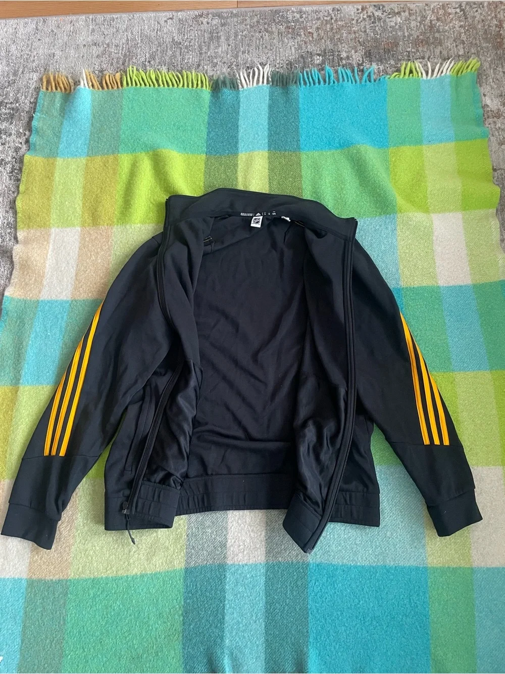Adidas Boston Bruins Full-Zip Track Jacket Black Yellow Men’s